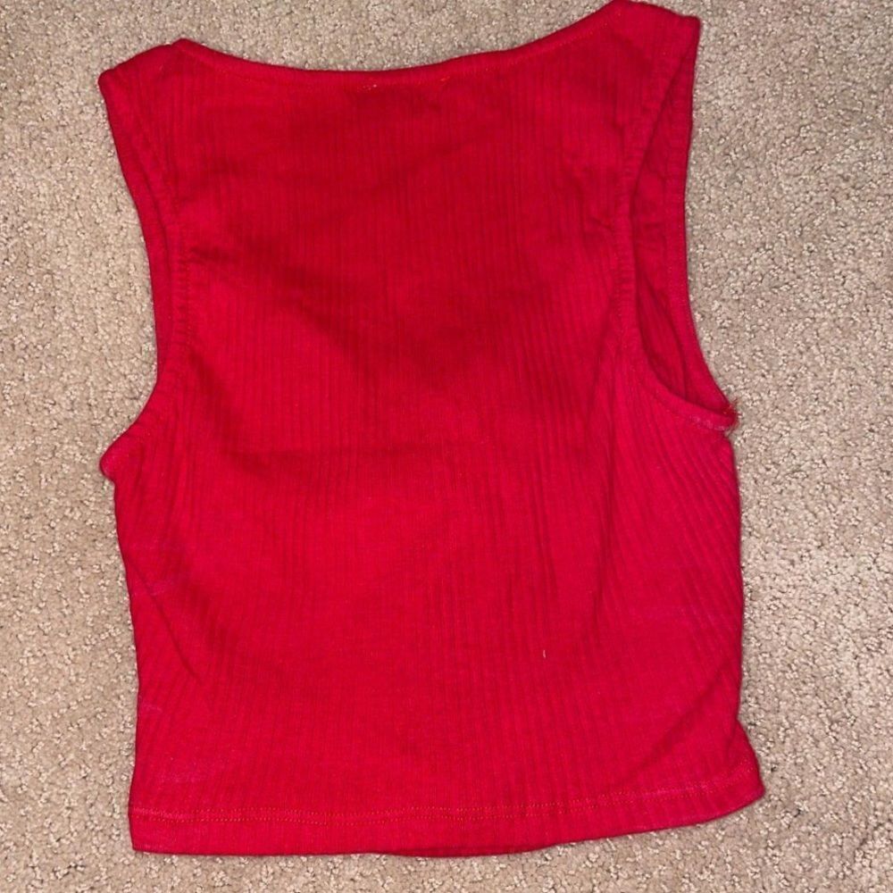 Thatsofetch Red Cutout Going Out Top - Picture 4 of 4